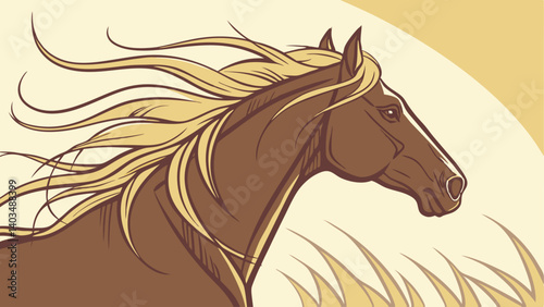 horse on a black background