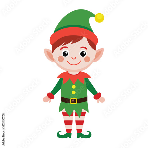 Christmas elves isolated on white background