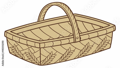 wicker basket isolated on white