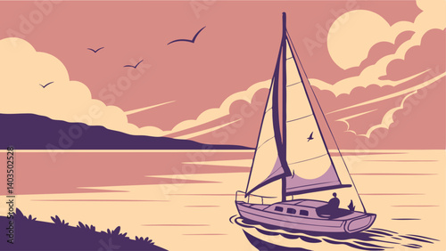 sailboat on the sea