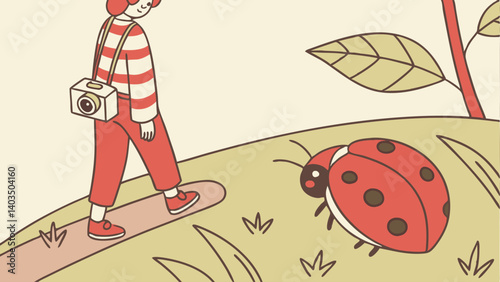 ladybug on a beach