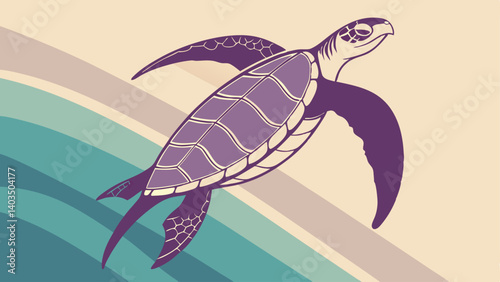 sea turtle vector illustration