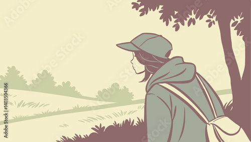 walking in the woods