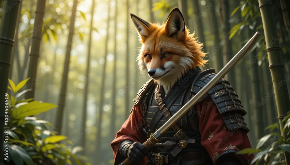 Fototapeta premium red fox in the forest