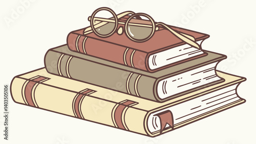 stack of old books