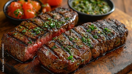 Succulent Grilled Steaks with Chimichurri Sauce