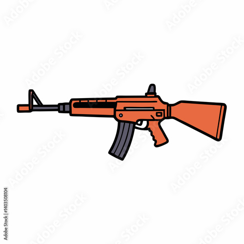 assault rifle vector illustration