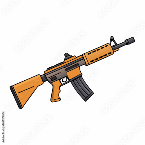 assault rifle vector illustration