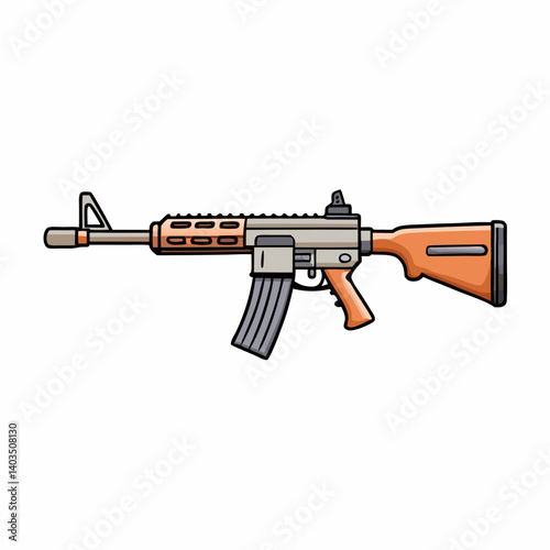 assault rifle vector