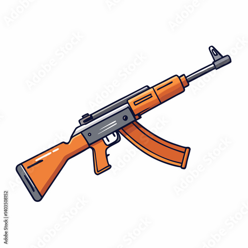 assault rifle vector illustration