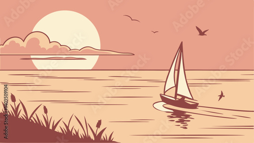 sailboat on the sea