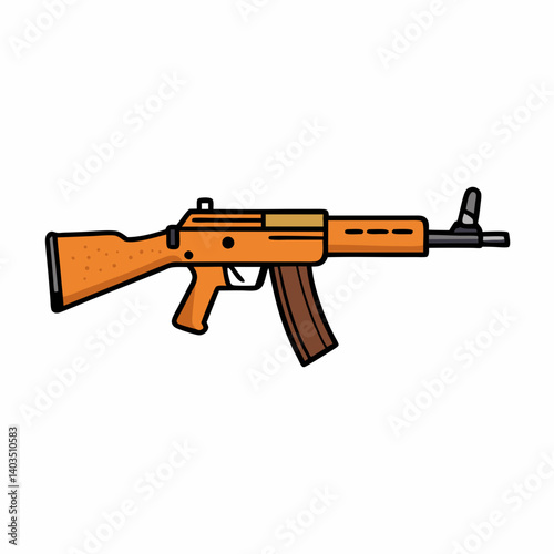 assault rifle vector