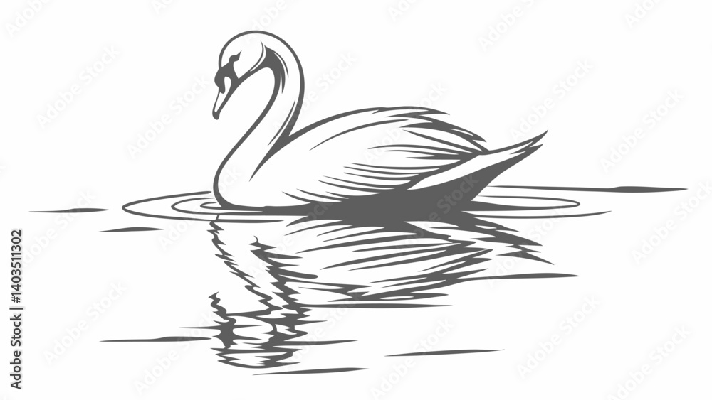 Fototapeta premium swan on the water