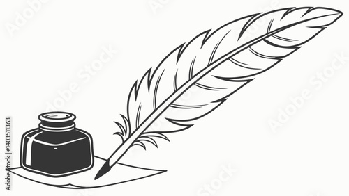 feather and ink