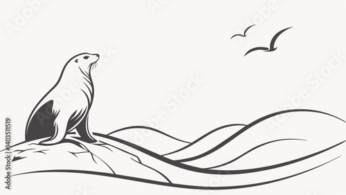 sea lion vector