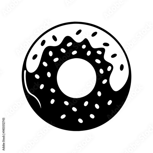 doughnut with fruit topping icon, doughnut with fruit topping vector,