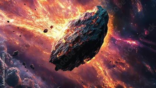 Exploring a vibrant cosmic explosion with an asteroid in deep space