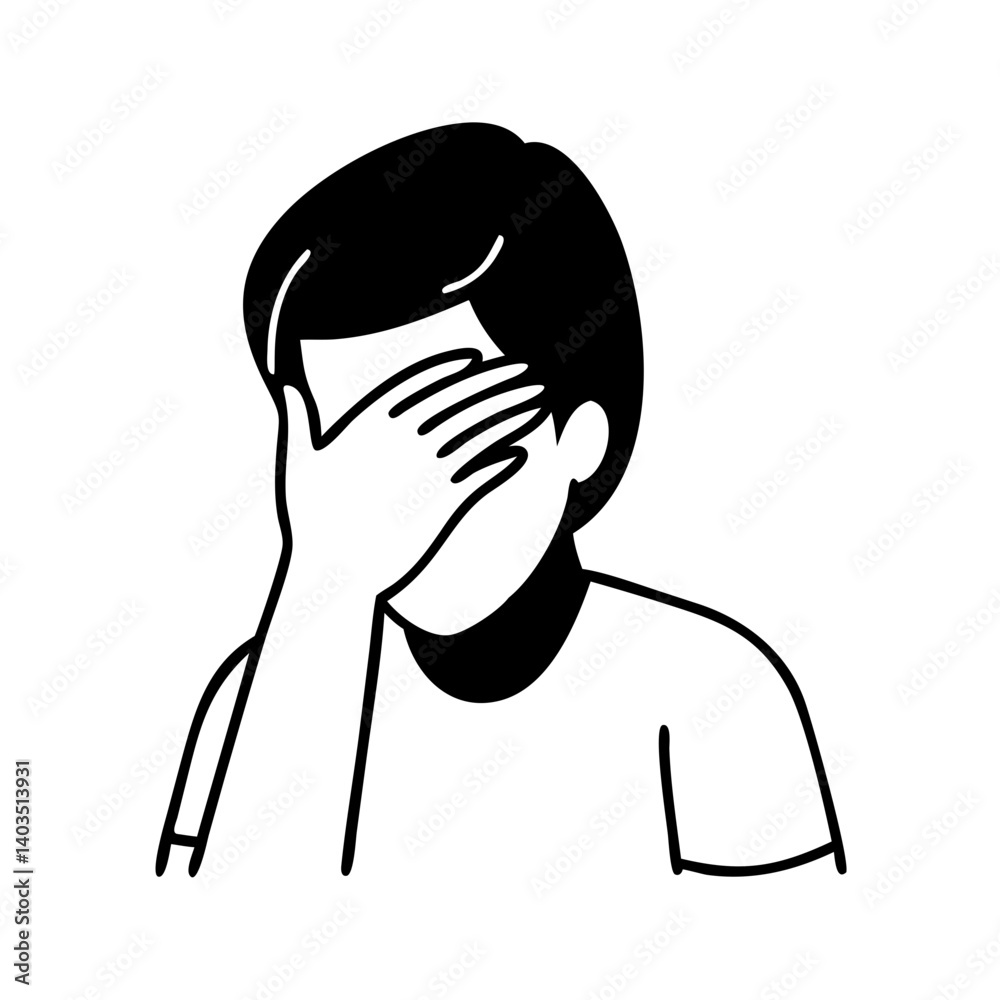 face palm icon, face palm silhouette vector illustration-simple silhouette illustration of face palm, perfect for face palm logos and icons face palm icon, face palm silhouette vector illustration-simple silhouette illustration of face palm, perfect for face palm logos and icons