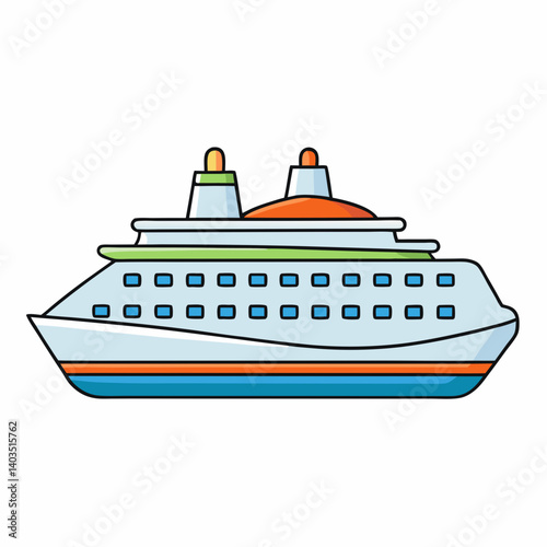 cruise ship vector