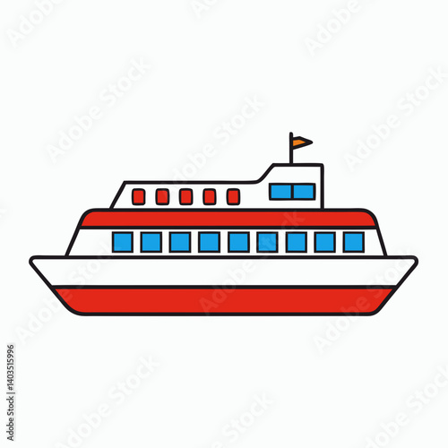 cruise ship vector