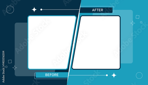 Before and after template with comparison frames