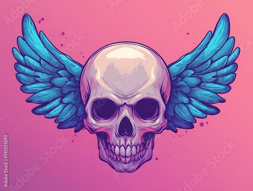 Skull with Wings, Graphic Design (1)