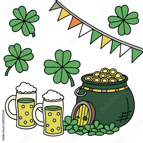 St Patrick's Day' elements vector image (37).eps