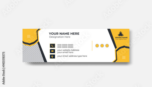 Clean and Creative email signature - Personal social media cover page design with an author photo place.