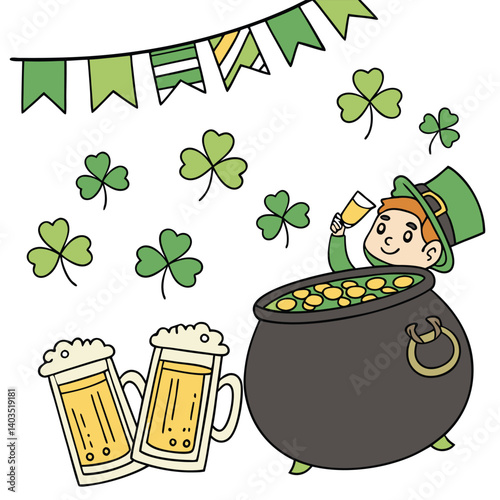 St Patrick's Day' elements vector image (6).eps