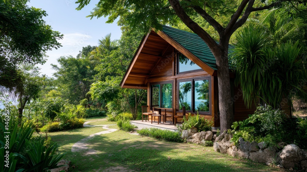 Serene Eco Resort Wooden Cabin Surrounded by Lush Nature Serene Eco Resort Wooden Cabin Surrounded by Lush Nature