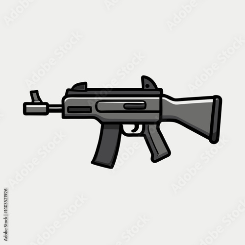 assault rifle vector