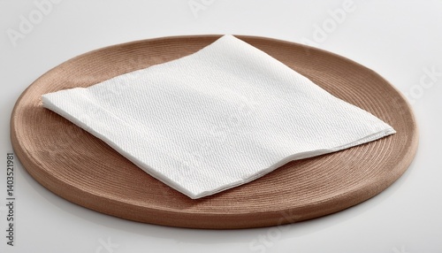 blank paper napkin