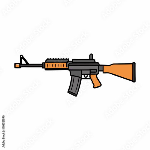 assault rifle vector illustration