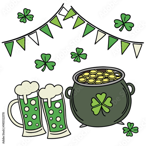 St Patrick's Day' elements vector image (17).eps