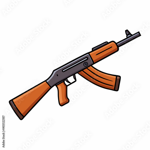 vector illustration of a weapon