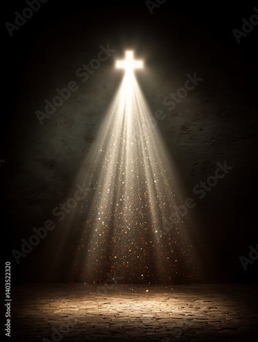 Ethereal light beams burst ...