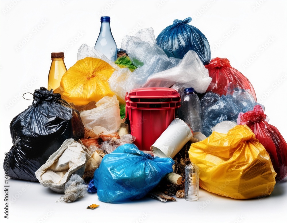 trash samples isolated on white trash samples isolated on white