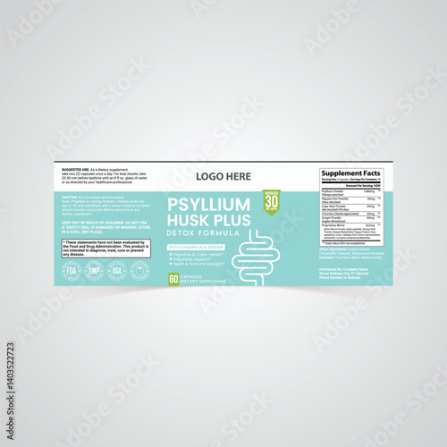 product label design, supplement label design, label design, vector label design