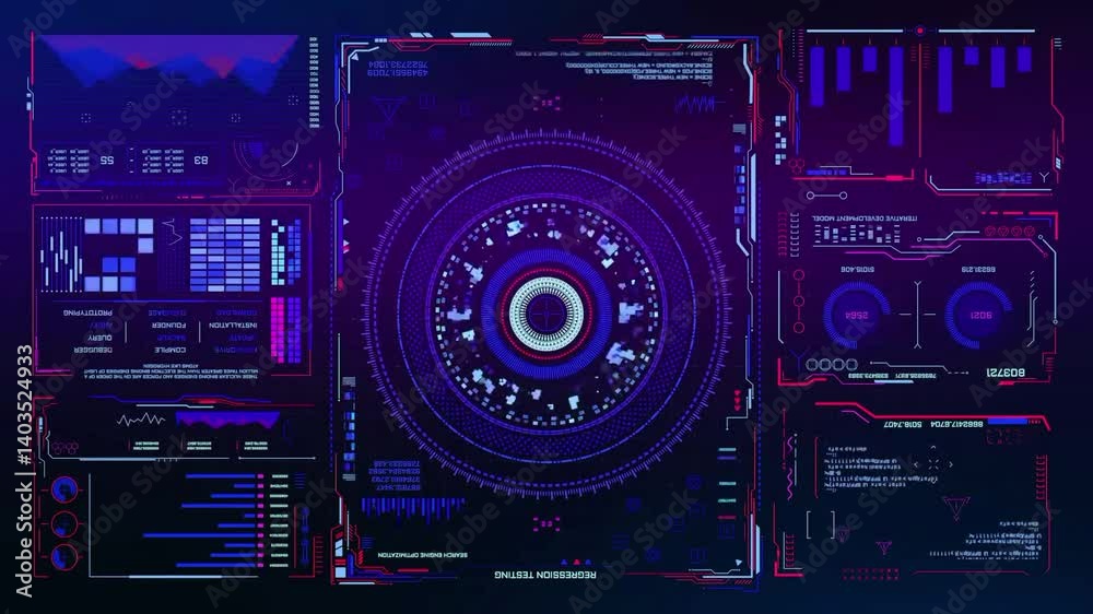 Futuristic HUD Interface Dashboard Design Futuristic HUD Interface Dashboard Design