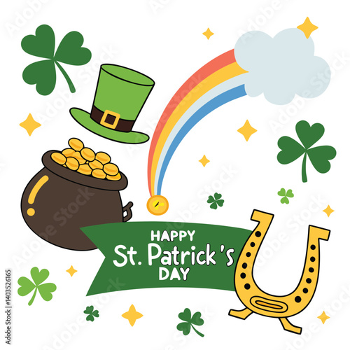 St Patrick's Day' elements vector image (52).eps