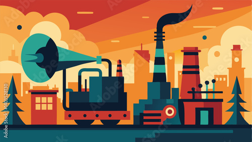 The sound of machinery and clanging metal echoes throughout the landscape a constant reminder of the citys reliance on industry.