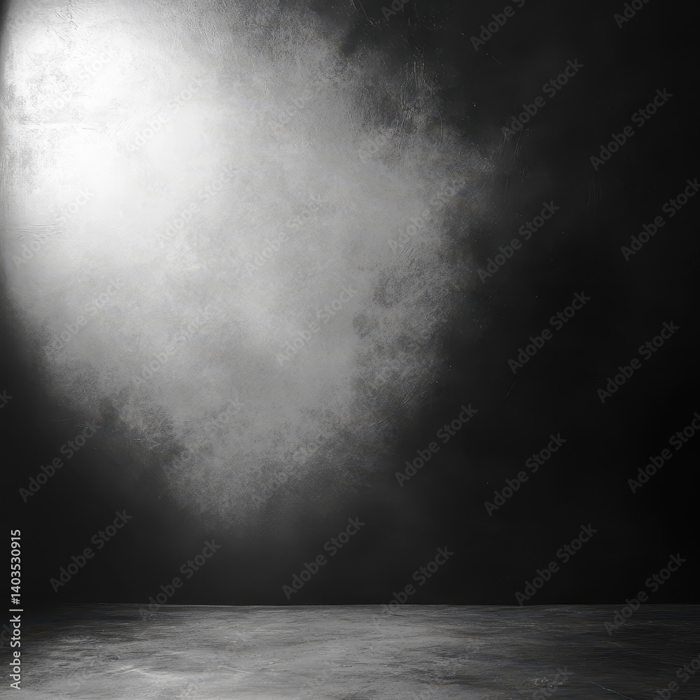 Dark, Empty Room with Spotlight Dark, Empty Room with Spotlight