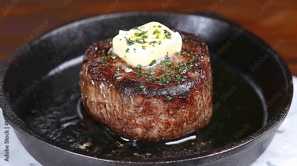 Perfectly seared steak with butter Perfectly seared steak with butter