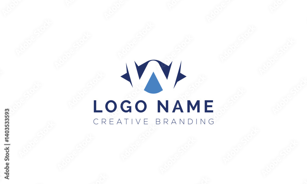 Minimalist W Logo for Branding and Identity. Minimalist W Logo for Branding and Identity.