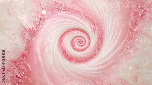 Abstract Pink and White Swirling Spiral Texture Background