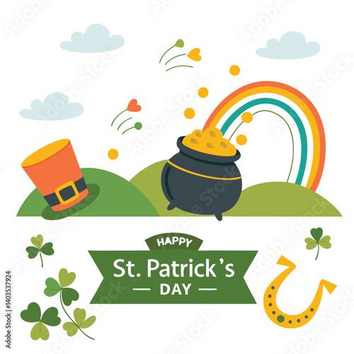 St Patrick's Day' elements vector image (43).eps