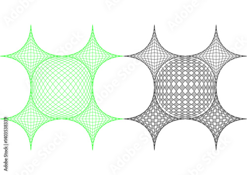 F- 40-1 : Abstract vector graphic based on harmonic vortex 