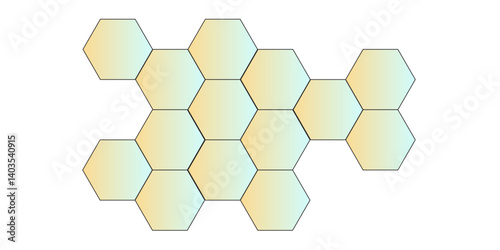 Geometric Hexagonal Pattern Design. Modern Honeycomb Structure Illustration. Tessellated Hexagonal Shape Concept and Futuristic Honeycomb Geometry. Abstract Polygonal Network Design.