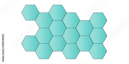 Geometric Hexagonal Pattern Design. Modern Honeycomb Structure Illustration. Tessellated Hexagonal Shape Concept and Futuristic Honeycomb Geometry. Abstract Polygonal Network Design.