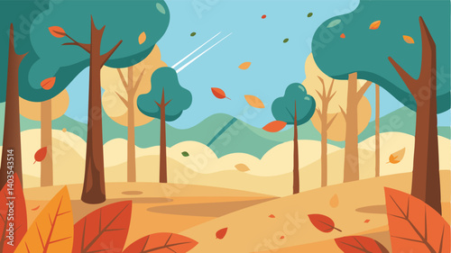 The gentle breeze rustles through the trees causing a shower of leaves to rain down and ter across the forest floor.